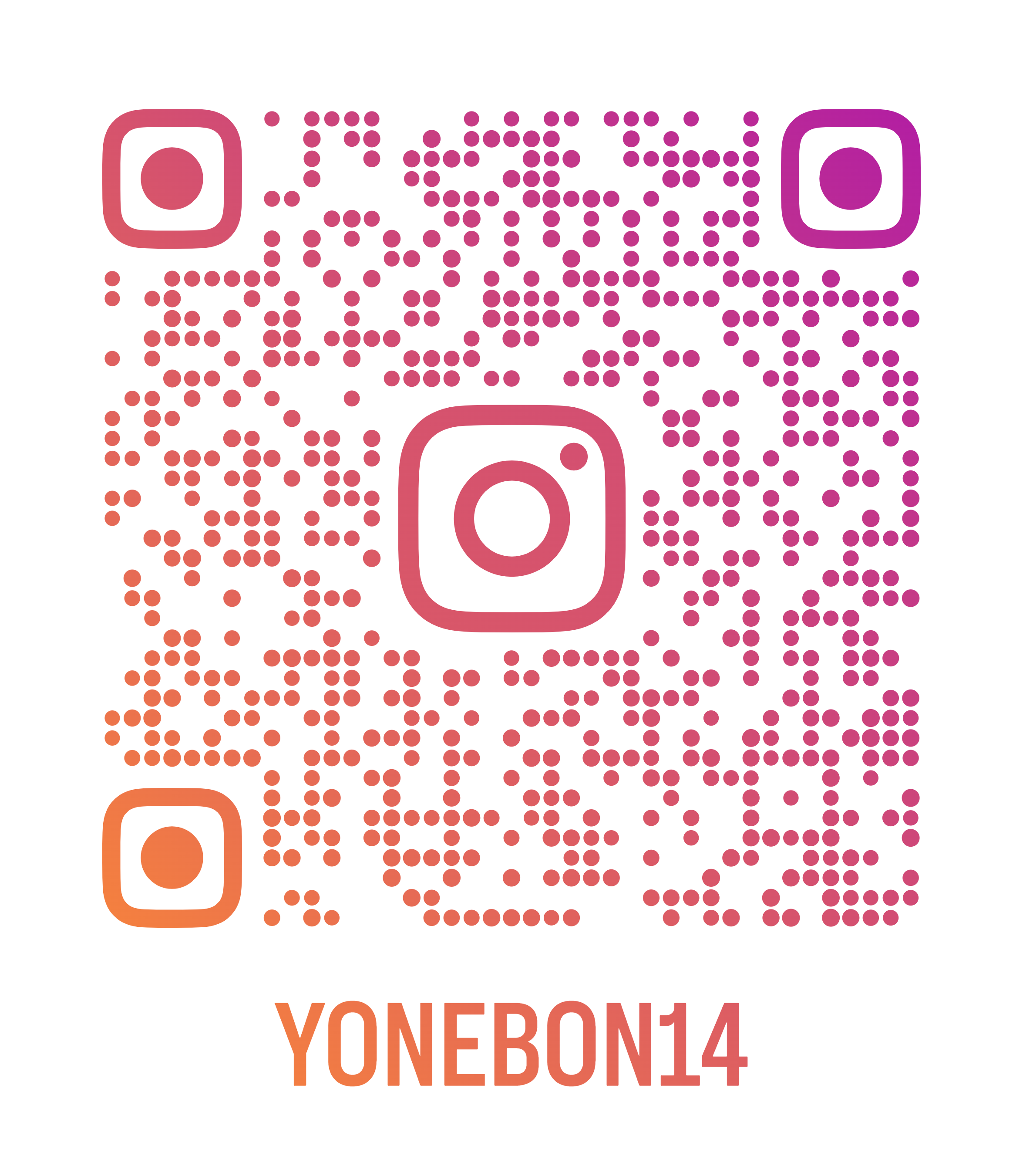 Instagram @yonebon14のQRコード